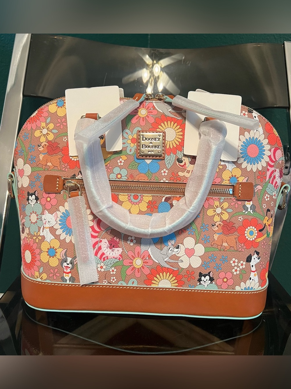 Disney Floral Pets Dooney & Bourke Medium Satchel Bag NEW With Tags RARE